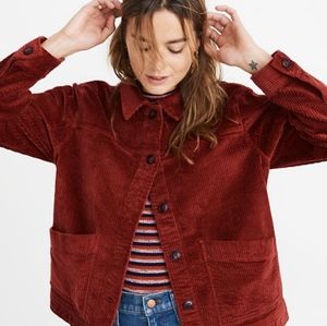 Madewell burgundy corduroy jacket